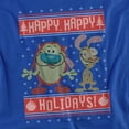 thumbnail image 2 of Ren & Stimpy T-Shirt Happy, Happy Holidays Ugly Christmas Sweater Unisex Graphic Tee For Men & Women, 2 of 7