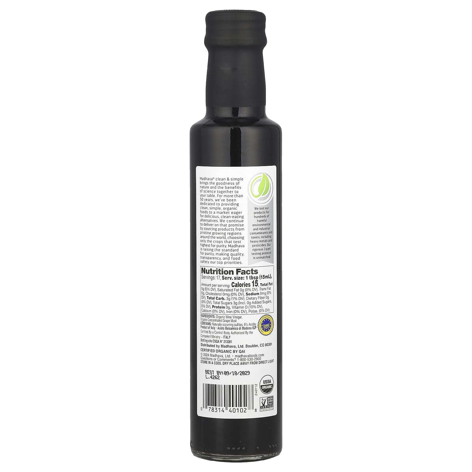 (Pack Of 6) Madhava Aged Vinegar Balsamic 250 Ml