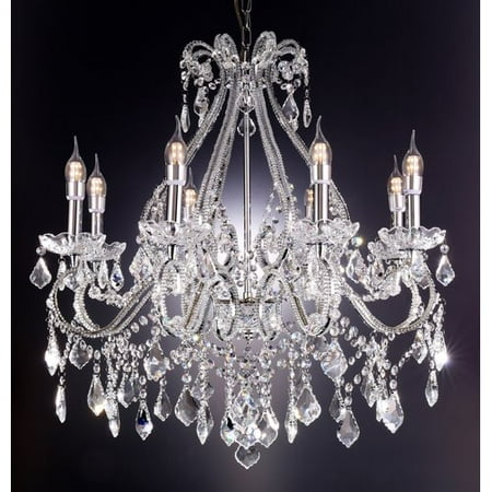 ok lighting nola 8 light led crystal chandelier walmart com