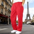 thumbnail image 2 of Mens Sweatpants with Pockets Outdoor Running Jogger Pants Elastic Waist Drawstring Workout Casual Sweatpants Open Bottom, 2 of 5