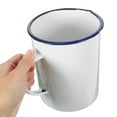 thumbnail image 5 of UPOUART 1Set Enamel Coffee Mugs Cylindrical White Large Capacity for Camping Daily Use Home Coffee Shop, 5 of 7