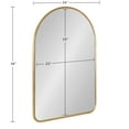 thumbnail image 6 of Kate and Laurel Caskill Midcentury Arched Wall Mirror, 24 x 36, Gold, Decorative Modern Mirror for Wall Display, 6 of 8