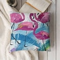 thumbnail image 3 of YINGXI  Watercolor Flamingos Pillowcases Abstract Animal Art Painting Pillow Case Decorative Throw Pillow Cover for Home Sofa Office 20x20in, 3 of 5