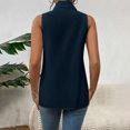 thumbnail image 3 of Womens Sleeveless Button Down Shirt Tops V Neck Business Casual Collared Blouses Tank Top, 3 of 6
