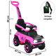 thumbnail image 4 of Montable Eléctrico para Niños Híbrido con Bastón y Pedal Acelerador Luces Batería 6v Apto a Partir de 2 Años Soporta hasta 25 kg - Rosa, 4 of 8