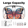 thumbnail image 3 of Butterfly Waterproof Oxford Cloth Hard Drive Case Organizer for Electronic Gadgets - Charger Case, Travel Organizer, Cord Organizer Travel Small, Appliance Cord Organizer - 5.9x9.44x3.14 in, 3 of 6