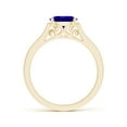 thumbnail image 2 of ANGARA Natural Oval Tanzanite Solitaire Ring with Diamonds in 14K Yellow Gold for Women (Size-7x5mm) | December Birthstone, Birthday, Anniversary, Jewelry Gift for Women | Natural Tanzanite Ring, 2 of 9