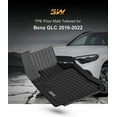 thumbnail image 2 of 3W Floor Mats for Benz GLC 2016-2022 TPE All Weather Custom Fit Floor Liner for Benz GLC 1st & 2nd Row Full Set Car Mats Black, 2 of 7