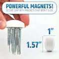 thumbnail image 5 of HMMAGNETS Magnetic Shower Curtain Weights with Rustproof Silicone Wrap, White, 4 Pairs, 5 of 10