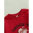 thumbnail image 5 of Bagilaanoe Toddler Baby Girl Boy Christmas Sweatshirt Long Sleeve Letters Santa Claus Print Pullover 1T 2T 3T 4T 5T 6T Kids Fall Loose Tee Tops, 5 of 8