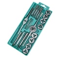 thumbnail image 1 of MasteelfCA 20PCS/Set Metric Threading Tool Hand Threading Tool Steel Threading Die Tapping Tool Set(Silver), 1 of 7