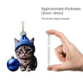 thumbnail image 3 of LILELIS 2D Acrylic Cartoon Christmas Cat Christmas Tree Pendant Acrylic Christmas Cartoon Cute Christmas Hat Cat Double Print 2D White Elephant Thick String for Hanging Clear Acrylic Beads Bulk, 3 of 8