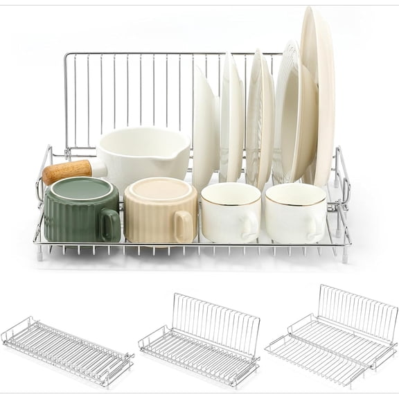 Collapsible Dish Drying Rack, Stainless Steel Folding Dish Rack