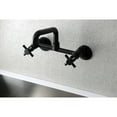 thumbnail image 2 of Kingston Brass KS423MB Concord Two-Handle Wall-Mount Kitchen Faucet, Matte Black, 2 of 5