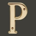 thumbnail image 2 of Letter "P" House Letters Solid Bright Brass 4" | Renovator's Supply, 2 of 2