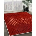 thumbnail image 3 of Ahgly Company Machine Washable Indoor Rectangle Industrial Modern Red Area Rugs, 5' x 8', 3 of 7