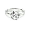 thumbnail image 4 of 1 Carat IGI Certified Round Shape Lab Grown Diamond Engagement Ring | 14K White Gold | Anna Hidden Accents Halo Lab Diamond Ring | FG-VS1-VS2 Quality Friendly Diamonds, 4 of 6