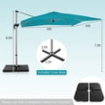 thumbnail image 2 of Costway Parasol Déporté de Patio 10 Pi, Parasol Suspendu d'Extérieur en Aluminium avec Rotation à 360°, Bleu, 2 of 10