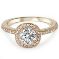 thumbnail image 4 of Pompeii 1ct Cushion Halo Diamond Engagement Ring 14K Rose Gold (G/H,I1-I2), 4 of 4