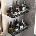 thumbnail image 5 of Caddy de Douche Élégant, Étagère de Rangement Multifonction en Acier Inoxydable Antirouille, Design Compact Assure Hygiène et Organisation, Structure Creuse de Drainage Étanche pour Salle de Bain, 5 of 5