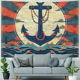 thumbnail image 4 of Orinice Anchor Sunburst Ocean Tapestry Wall Hanging Unique Style Graphic Tapestries Home Wall Decor Art for Living Room Bedroom Apartment Farmhouse Dorm 60x50inch, 4 of 6