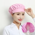thumbnail image 3 of 3pcs Unisex Chefs Hat, Kitchen Cooking Chef Mesh Cap, Food Service Elastic Hair Nets, Baker Waiter Adjustable Work Caps, 3 of 3