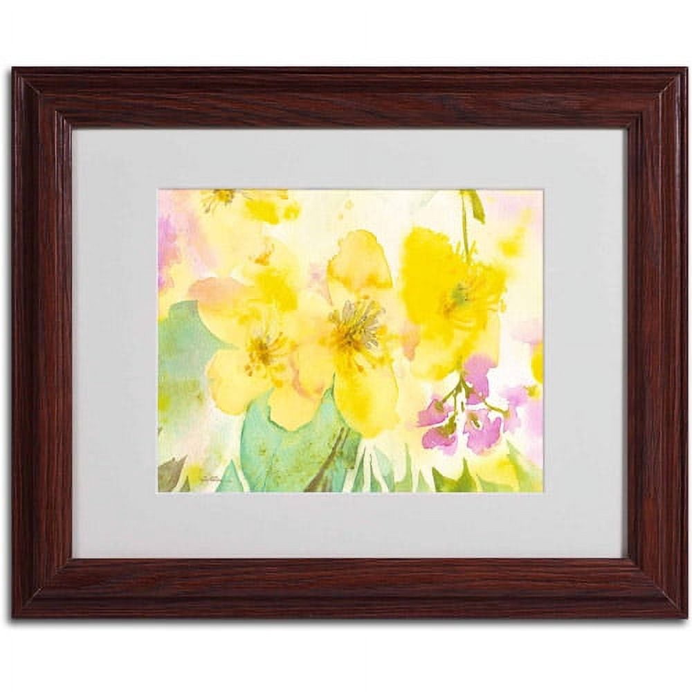 "Yellow Trio" Canvas Art by Sheila Golden, Wood Frame