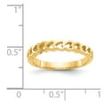 thumbnail image 3 of 14K Yellow Gold Ring Band Themed Polished Hearts, Size 7, 3 of 5