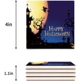 thumbnail image 3 of FMSHPON Happy Halloween Night Theme Flying Witch Set of 6 Coaster for Drinks, Absorbent Ceramic Stone Coasters Cup Mat with Cork Base for Home Kitchen Room Coffee Table Bar Decor, 3 of 4
