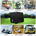 thumbnail image 6 of Sentryse 4 Passenger Golf Cart Cover, Waterproof Outdoor 4 Seat Club Car Cover, Fit for Golf Cart up to 112 inch, Black, 6 of 10