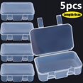 thumbnail image 2 of Cajas de almacenamiento transparentes grandes, contenedores con tapas, caja de plástico transparente pequeña para tarjeta bancaria, embalaje de joyería, 9cm de longitud, 5 piezas, 2 of 4