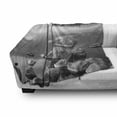 thumbnail image 3 of Black and White Soft Flannel Fleece Blanket, Rocks in Water at Shore of Lake Autumn Isolation Tranquility Environment, Cozy Plush for Indoor and Outdoor Use, 50" x 70", Black White, by Ambesonne, 3 of 6