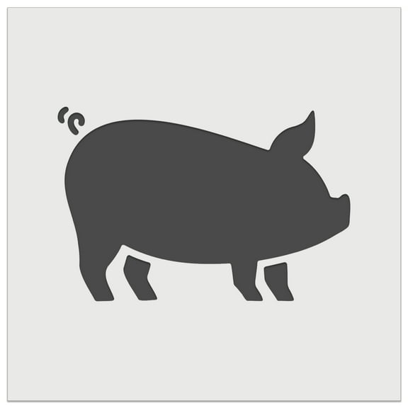 Pig Sideview Farm Animal DIY Cookie Wall Craft Stencil - 5.5 Inch