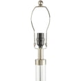 thumbnail image 3 of Livabliss Peninsula Cottage Accent Table Lamp, 28-inch, Nickel/Clear with Beige Shade, 3 of 5