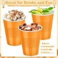 thumbnail image 3 of JJEAN-50 Pack Disposable Plastic Cups 12 Ounce Orange Solo Cups Drinking Party Cups Bulk Party Cups for Fall Thanksgiving, Wedding Birthday Parties, Picnics Events, 3 of 4