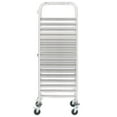 thumbnail image 2 of vidaXL Kitchen Trolley for 16 Trays 15"x21.7"x64.2" Stainless Steel, 2 of 6