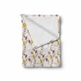 thumbnail image 2 of Colorful Soft Flannel Fleece Blanket, Tulips and Poppy Flowers Romantic Arrangement Valentines Day Themed Illustration, Cozy Plush for Indoor and Outdoor Use, 70" x 90", Multicolor, by Ambesonne, 2 of 6