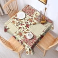thumbnail image 2 of Pioneer Flower Floral Print Pattern Square Tablecloth,Waterproof Square Table Cover,Wipeable Spillproof Washable Table Cover for Home Kitchen Party Decor 42"X42"(107x107cm), 2 of 6