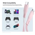 thumbnail image 6 of Powertek USB-C to USB-C Two-Tone Pastel Fast Charge Cable, 6 ft, Pink, 6 of 8
