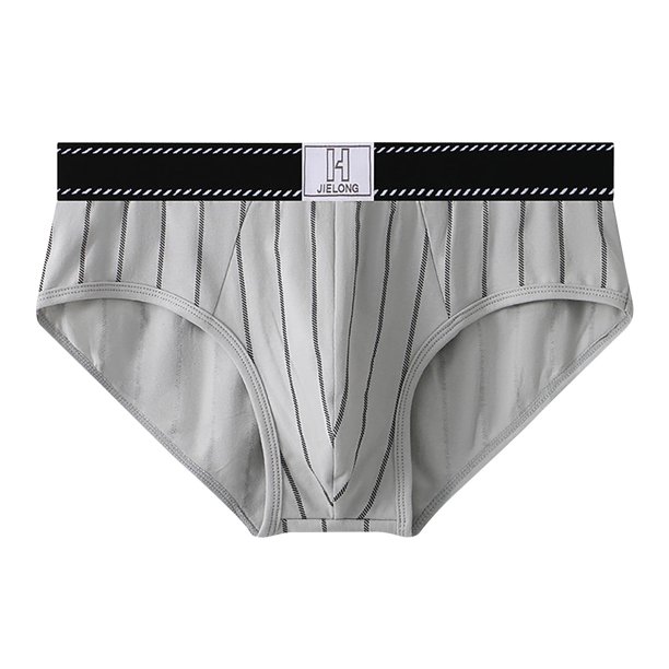 Mens Sexy Ropa Interior Rayado Medio Cintura Ropa Interior Casual Poliéster Boxeadores Transpirables, de Moda Y Cómodo para el Ocio Y el Gimnasio
