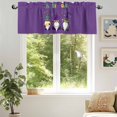 thumbnail image 6 of Mardi Gras Valances for Windows, 60 x 18in, Carnival Gnome Mask Deep Purple Theme Rod Pocket Kitchen Valance Curtain Light Filtering Window Treatments for Living Room Bedroom, 1 Panel, 6 of 7