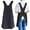 04 - Women's Black, variant on Fiykzur Japanese Cotton Linen Cross Back Cooking Apron for Women Men with Pockets Cute for Baking Kitchen