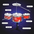 thumbnail image 4 of Drum Set Kids Drum Set, Jazz Drum Set 5 Drums with Stool Mini Band Rock Set, Toddler Drum Set, Drum Set for Kids Ages 9-12, Drum Set for Toddlers 1-3, Kids Drum Sets for 2-5 Drumset, 4 of 7