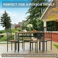 thumbnail image 6 of 5 Pieces Dining Table Set for 4, Kitchen Table with 4 Chairs, Rustic Brown, 6 of 8
