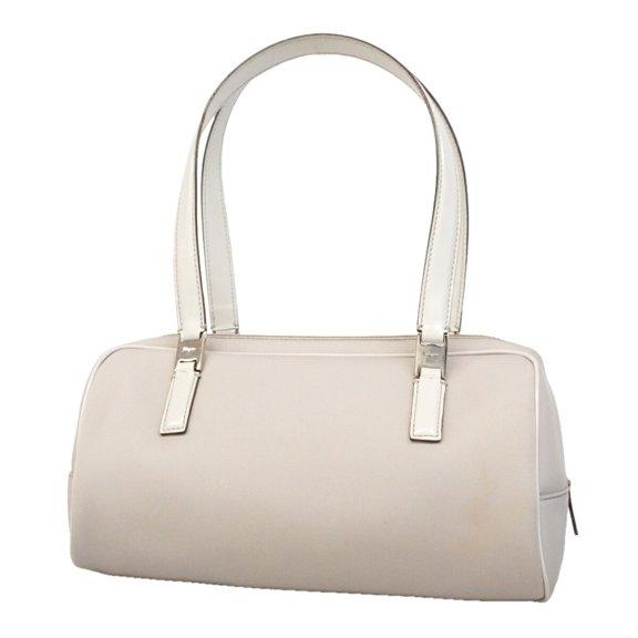 Pre-Owned Salvatore Ferragamo handbag, nylon, gray, women's.