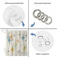 thumbnail image 3 of Blue Yellow Diamond Shower Curtain, Waterproof Shower Curtains for Bathroom, Modern Geometric Middle Century Beige Washable Fabric Bathtub Curtain Set Bath Decor with 12 Hooks Stall 36"x72", 3 of 5