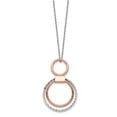 thumbnail image 2 of Finest Gold Leslies Sterling Silver Rhodium-Plated Rose-Tone Polished with 2 in. Extension Necklace, 2 of 3