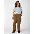 thumbnail image 4 of Dickies Women's Plus Size Relaxed Straight Carpenter Pant, Rinsed Brown Duck, 24, 4 of 4