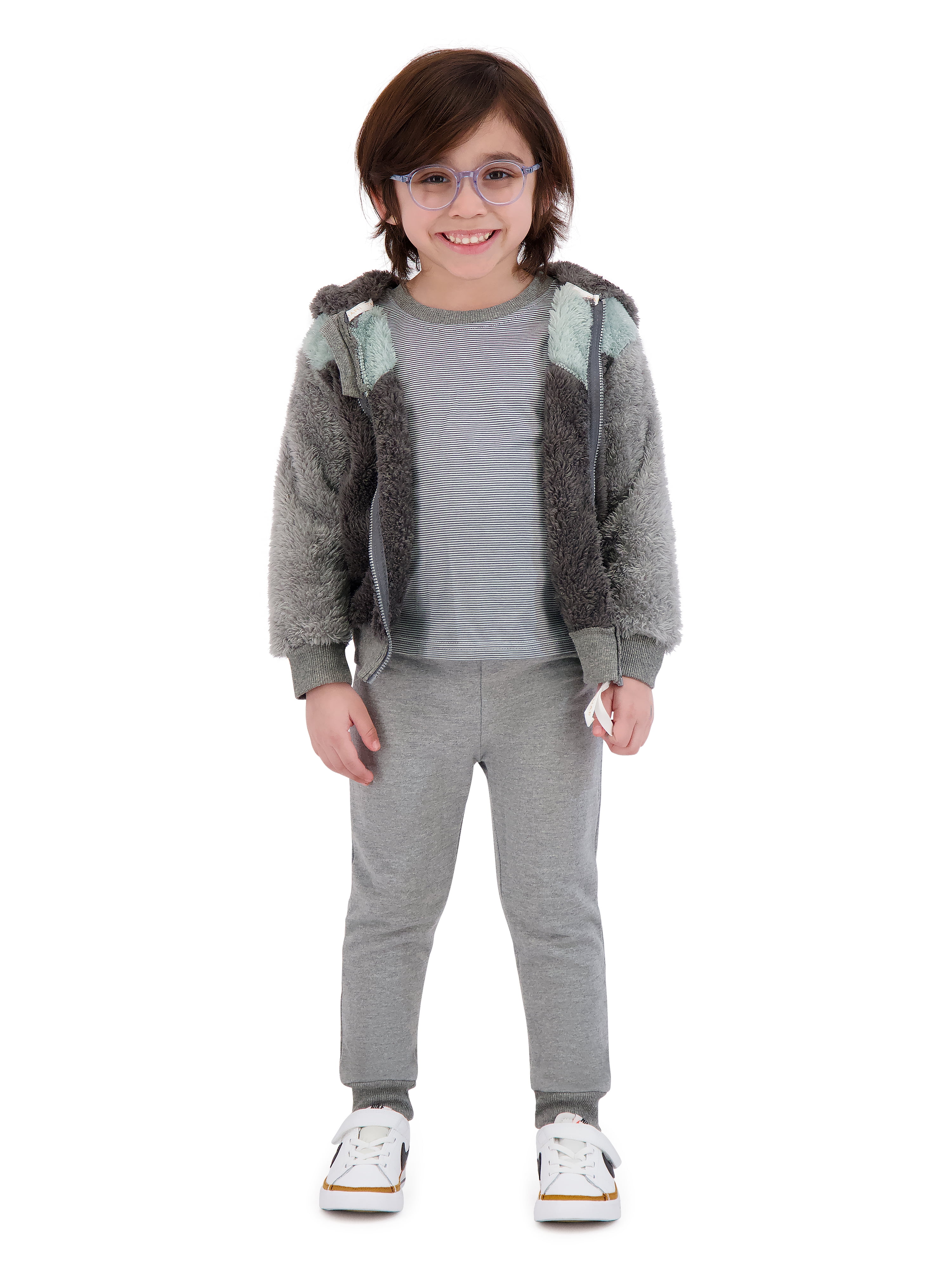 Tahari Toddler Boys 3 Piece Grey Hoodie Set, Sizes 2T-4T