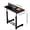 Brushed Black + 4 Wheels, variant on Height-Adjustable Mobile Laptop Table, 4-Wheel Rolling Study/Workstation Desk with Dual Shelves for Bedside, Dorm, Office Use, Sturdy Steel Frame & Modern Finish, Space-Saving Design